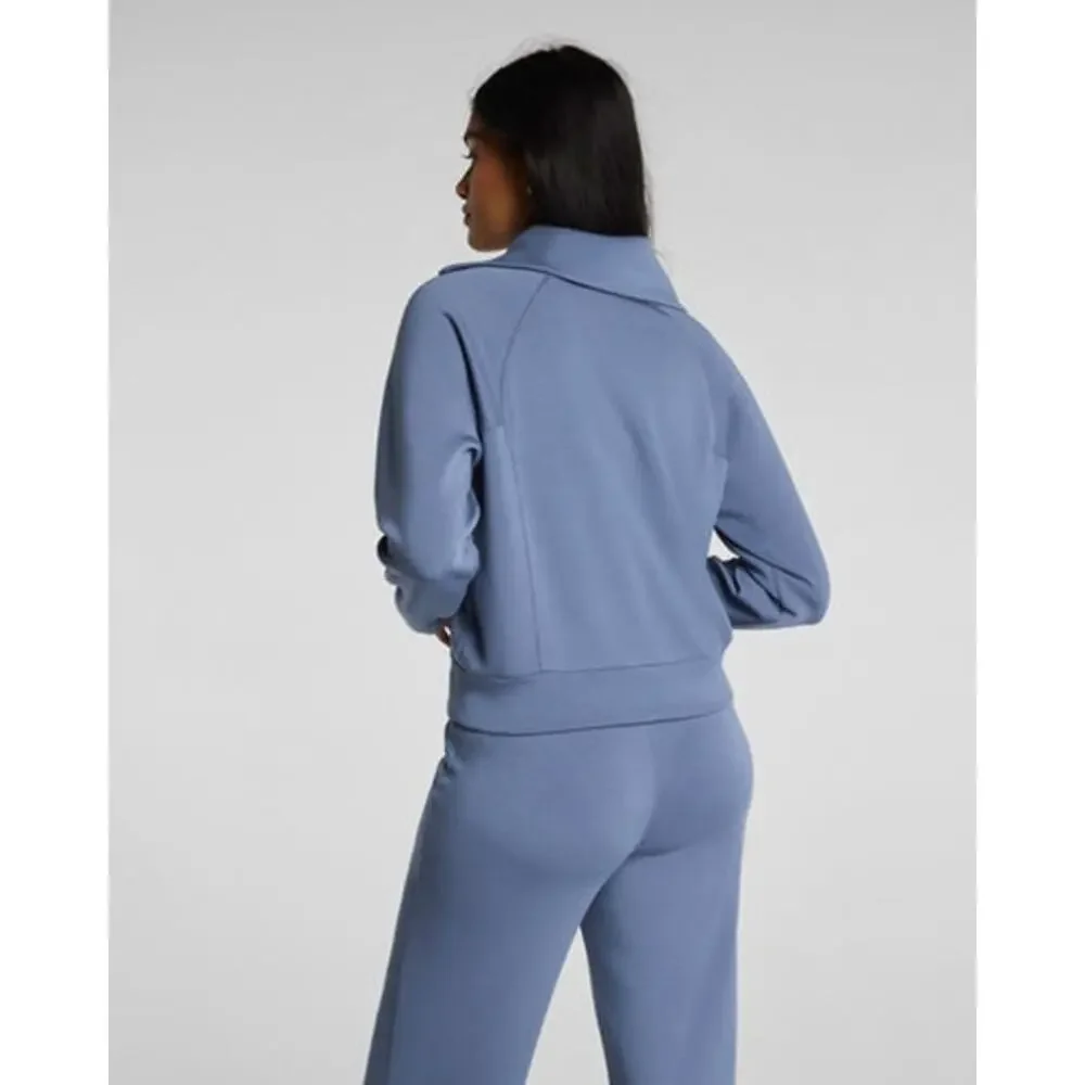Spanx Air Essentials Half Zip Sweatshirt Long Sleeves Hydrangea Blue Size 1X NWT - Picture 5 of 14
